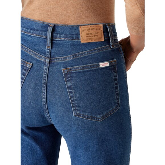 Levi Strauss Signature Vintage High Rise Straight Jeans NWT! - Darkwash, Sz 6 - Picture 9 of 16